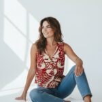 Gilet Motif SYMALA En Coton & Lin – ANGE
