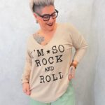Top Message Grande Taille – Esprit Rock & Confort Décontracté