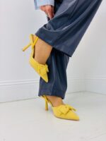 Escarpins Slingback à Talon Fin et Nœud Couture – Image 2
