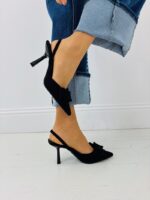 Escarpins Slingback à Talon Fin et Nœud Couture – Image 5