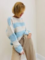 Pull À Grosses Rayures En Maille Douce – Image 6