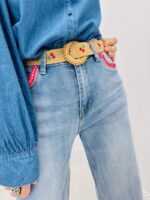Jean Coupe Wide Leg ceinturé – allure bohème et détail signature