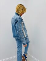 Veste En Jean Brodée À Détails Dentelle – Image 4