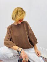 Pull en Coton Naturel à Manches Courtes Élégantes – Image 12