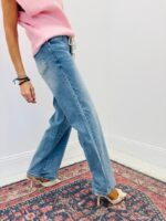 Jean Coupe Straight Taille Haute Avec Cordon – Image 3