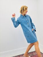 Robe En Jean Coupe Droite À Poches Plaquées – Image 4