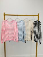 T-Shirt Rayé Manches Longues En Viscose – Image 2