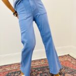 Jean Coupe Wide Leg Taille Haute En Denim Coloré