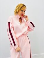 Sweat Col Montant Zippé À Bandes Contrastées – Esprit Sport Chic
