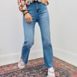 Jean Coupe Flared Taille Haute En Denim Souple