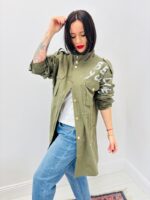Veste Longue Esprit Militaire – Message & Détails Peints – Image 4