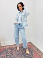 Veste Courte en Tweed Denim – Élégance Chic & Moderne – Image 3