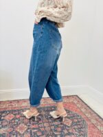 Jean Taille Haute À Ceinture Élastiquée En Denim Souple – Image 4