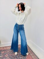 Chemise En Coton Imprimé À Smocks Brodés Et Col Volanté – Image 6