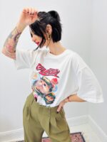 T-Shirt Oversize En Coton À Imprimé Graphique Créatif – Image 5