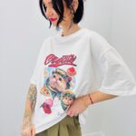 T-Shirt Oversize En Coton À Imprimé Graphique Créatif