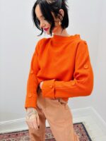 Pull En Viscose À Col Montant Et Détails Boutonnés – Image 6