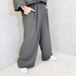 Pantalon fluide taille élastiquée – Grande Taille – Élégance minimaliste et confort absolu