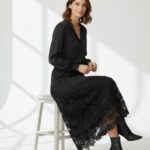 Jupon Long À Détail Dentelle Esprit Bohème Chic - Marque Vogue
