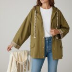Veste en Coton à Capuche – Détails Tressés