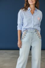 Jean Liberty Coupe Wide Leg – Détail Brodé & Esprit Bohème Chic – Image 4