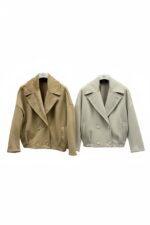 Veste Courte En Suédine À Col Tailleur Élégant – Image 6