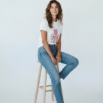 T-Shirt Blanc À Message Tendance