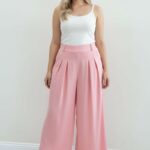 Pantalon large fluide grande taille  – Élégance aérienne & confort absolu