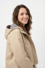 Veste Coupe-Vent À Capuche Détail Vichy – Image 2