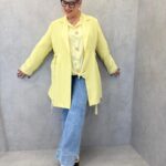 Veste Tailleur Ceinturée Fluide – Grande Taille