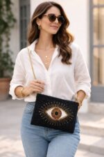 Pochette En Perles "Regard Iconique"