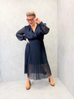 Robe Longue Plissée En Voile Fluide Grande Taille – Image 2