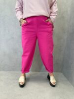 Pantalon Coupe Ballon Taille Élastiquée – Silhouette Moderne Grande Taille