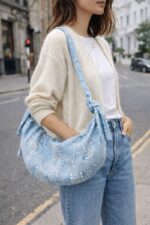Sac Brodé Demi-Lune Esprit Bohème Romantique
