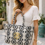 Sac Cabas Œil Brodé Esprit Bohème Chic