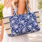 Sac Cabas Fleuri Avec Détails Dentelle