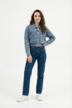 Veste Bomber Denim Structurée – Image 2