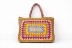 Sac Paille Coloré Crochet Esprit Bohème – Image 2