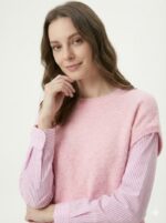 Pull Superposé Effet Chemise Intégrée – Image 6