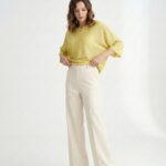 Top Lurex Fluide À Manches Amples