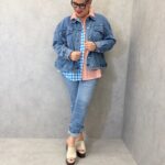 Veste En Jean Stretch Coupe Confort – Denim Bleu Délavé