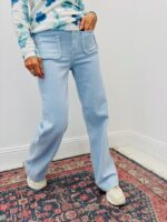 Jean Coupe Wide Leg À Poches Tressées Esprit Vintage Chic – Image 14