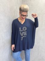 Haut Oversize “LOVE you” À Message Brodé – Confort Tendance Grande Taille – Image 5