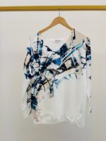 Pull Imprimé Abstrait Col V Esprit Graphique Élégant – Image 4