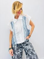 Top / Veste Fine Sans Manches À Détails Dentelle – Image 4