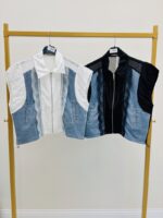 Top / Veste Fine Sans Manches À Détails Dentelle – Image 5