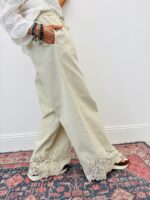 Pantalon En Toile De Jean Avec Détails Dentelle – Image 6
