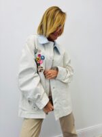 Veste En Toile De Coton Avec Détails Pin’s – Image 3