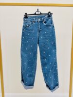 Jean En Denim À Broderies Fleurs Multicolores – Image 5