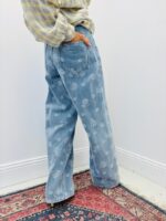 Jean Wide Leg Denim Clair À Motif Déstructuré – Image 5